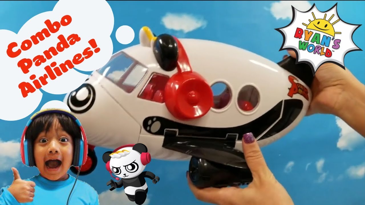 Ryan's World Combo Panda Airlines Airplane NIB Brand New 
