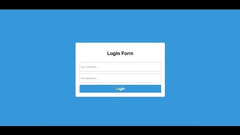 How to design Login form using HTML5 and CSS3