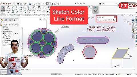 🚀Fast learning:How to Change Line Color Sketch in SolidWorks  #SolidWorks_sketch #gtcaad #gtcad