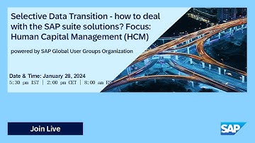 SDT: How to Deal with the SAP Suite Solutions? Focus: HCM I Move to Cloud ERP I 25.01.28