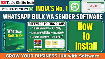 How to install WA Sender Software  #techskillshub WhatsApp Bulk Marketing
