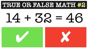 True or False Math Speed Test #2 - Addition Subtraction Multiplication Division Mental Maths Drill