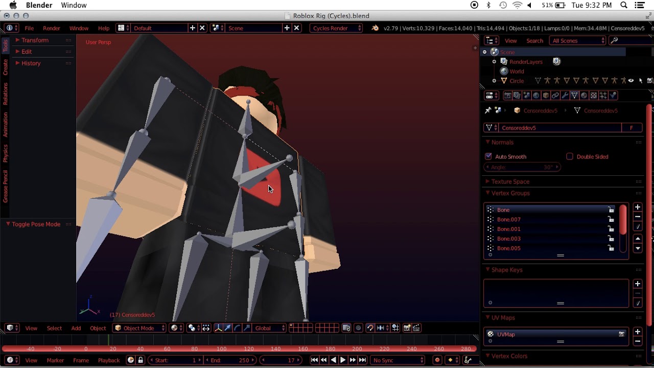 Roblox Rig Blender Cycles Youtube - roblox rig blender rbxrocks