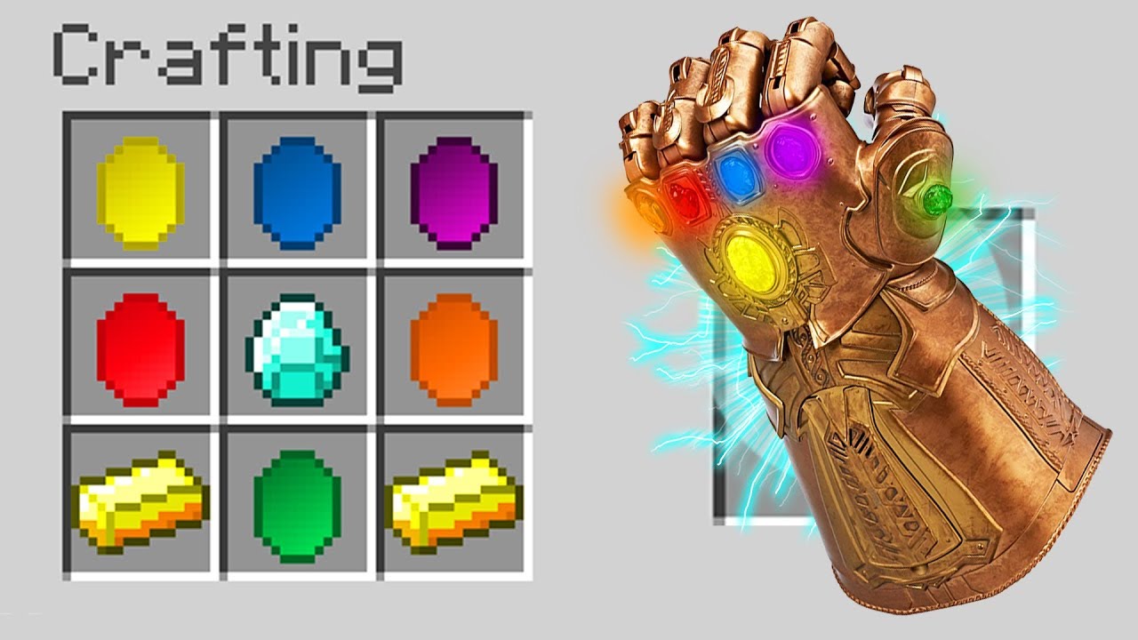 How To Craft The Infinity Gauntlet In Minecraft Youtube