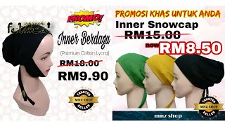 Inner Berdagu Kain Cotton Lycra Cantik Selesa Harga Murah