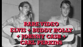 Elvis Presley RARE 1955 FILM footage Elvis with Johnny Cash & Buddy Holly + VINYL & UNSEEN photos