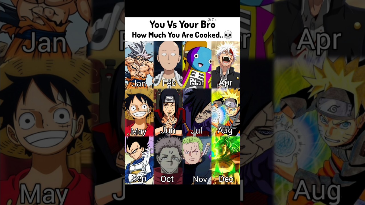 You Vs Your Bro💀 #animeedit #animeshorts #anime #shorts #naruto #jjk #onepiece #dragonball #goku #yt