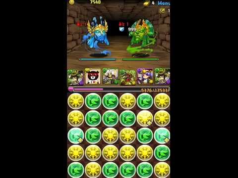 パズドラ 神面の間 地獄級 俊才の臥龍神 諸葛亮 緑孔明 封印耐性100 Pt ノーコン攻略 Youtube