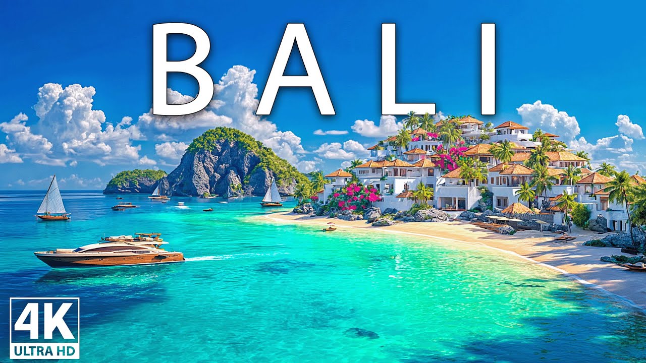 4K Bali 2025 🇮🇩 Tropical Paradise, Lush Landscapes & Ocean Views Aerial Journey With Deep House