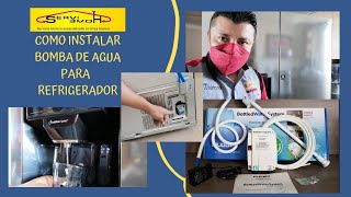 Como instalar bomba de agua para fabrica de hielos de refrigerador.