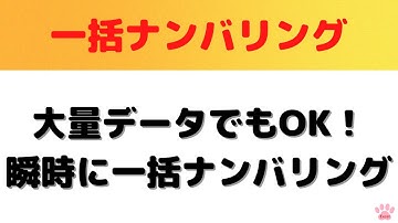 【Excel初心者向け】大量データでも瞬時に連続したデータを入力する方法