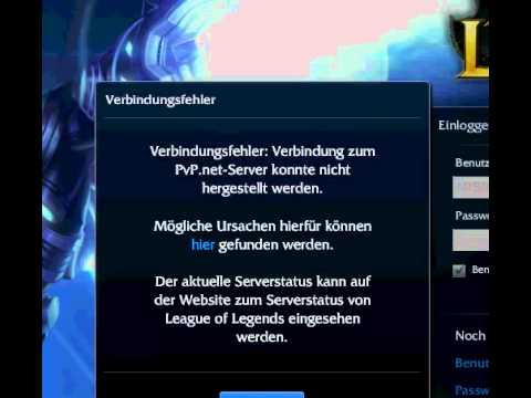 LoL geht nicht (Verbindung zu PvP.net Server kann nicht hergestellt werden)