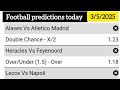 Football predictions today 3/5/2025, soccer predictions today | betting tips #footballpredictions