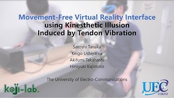 Movement-Free Virtual Reality Interface using Kinesthetic Illusion Induced by Tendon Vibration