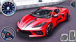 Car Driving School Simulator - City Chevrolet Corvette Driver | Android Gameplay screenshot 2