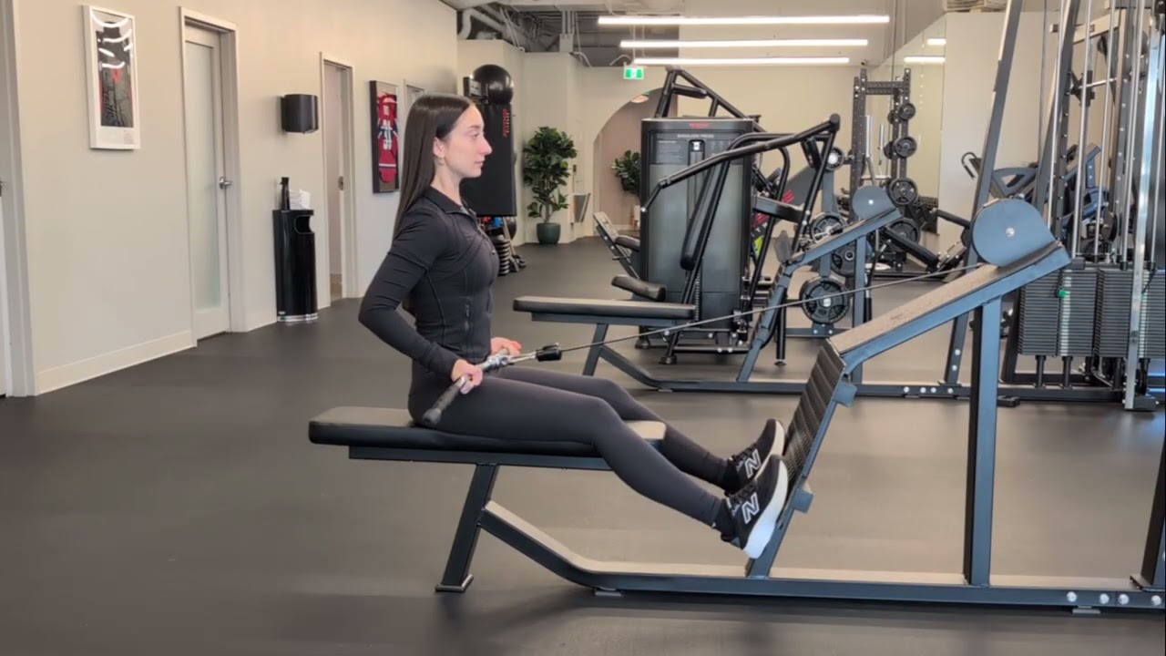 Seated Lat Row prise en Supination (vers les hanches)