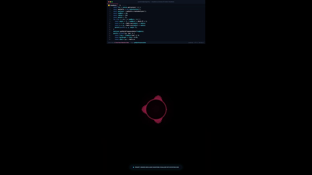 Audio Waveform Visualizer #coding #frontend #javascript #css