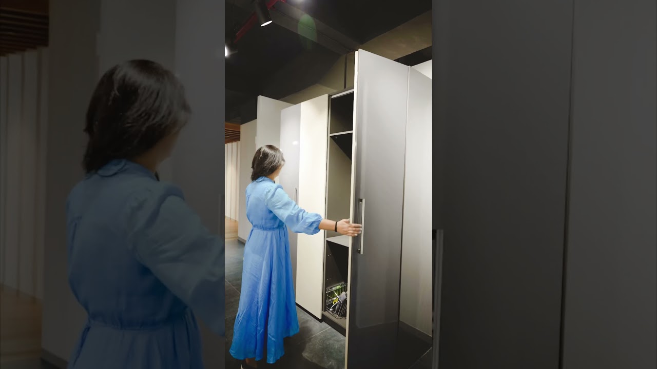 Folding sliding door or Bifold door. 