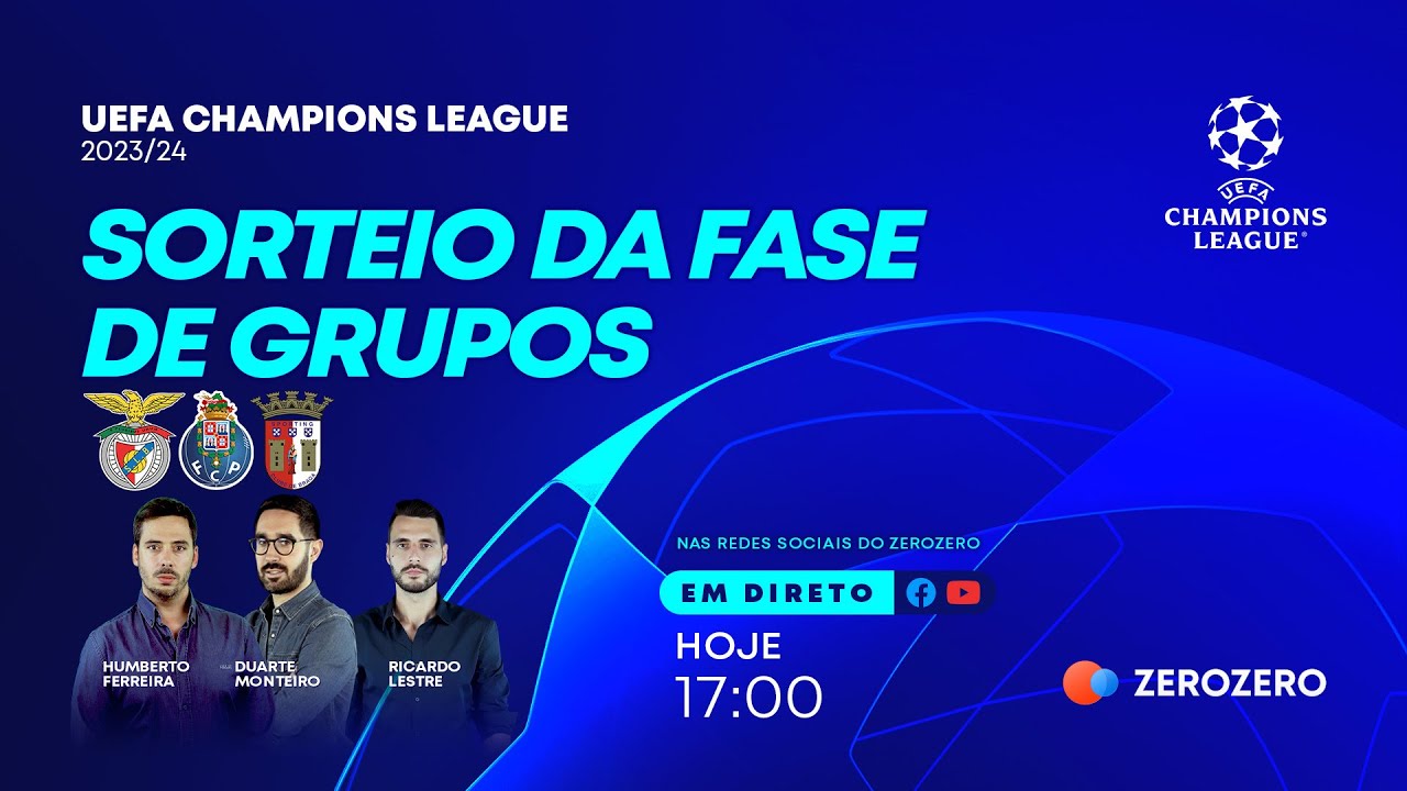 Sorteio da Champions League 23/24: onde assistir à definição dos