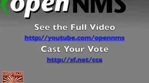 OpenNMS SourceForge CCA 2009 Community Trailer