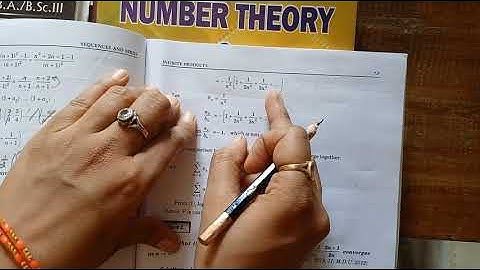 Lecture 2, Infinite Products, Sequences and Series, B.A./B.Sc. 4th Sem.