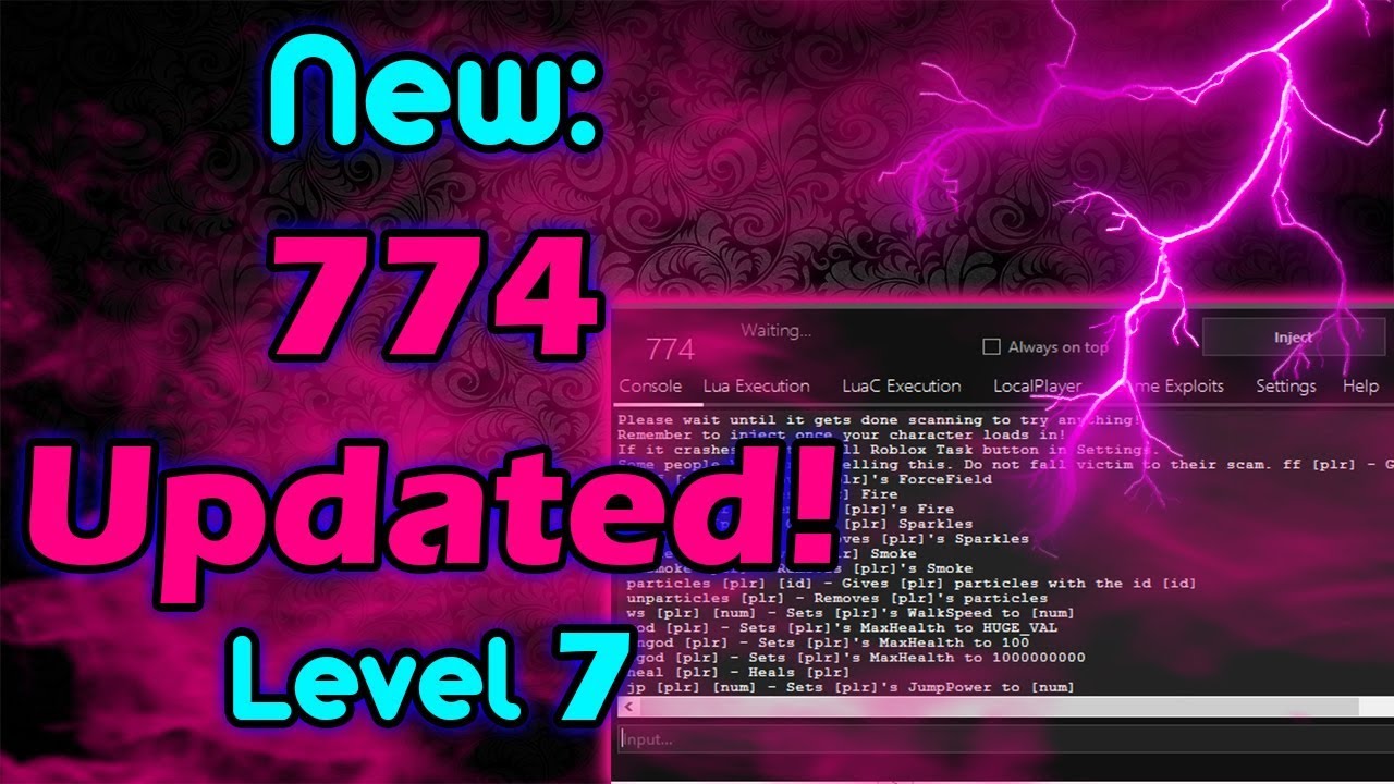 NEW ROBLOX EXPLOIT: 774│WORKING AFTER PATCH!│LVL 7 SCRIPT EXECUTOR, 150 ...