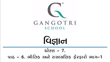 ધોરણ - 7 | વિજ્ઞાન | પાઠ - 6 | ભૌતિક અને રાસાયણિક ફેરફાર | ભાગ -1