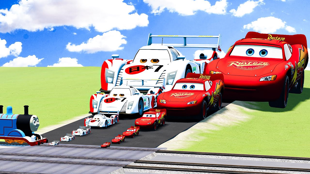 Big & Small Cars 2 Shu Todoroki vs Big & Small Mcqueen vs Thomas the Train | BeamNG.Drive