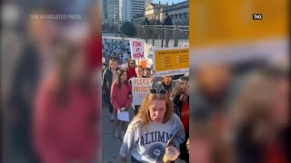 Protesters demand gun control in noisy protest at Tennessee Capitol