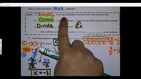 Lesson 2 (Solving Linear Equations )#1 - 2