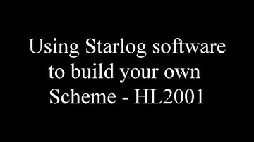 Using Starlog Software to build your own program/scheme.