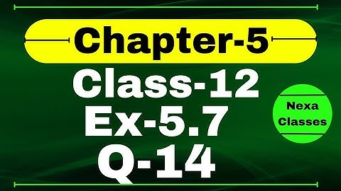 Class 12 Ex 5.7 Q14 Math | Differentiability | Q14 Ex 5.7 Class 12 Math | Ex 5.7 Q14 Class 12 Math