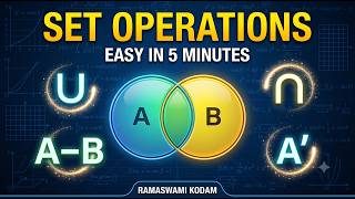 Set Operations Explained in 5 Minutes | Union, Intersection, Difference & Complement.