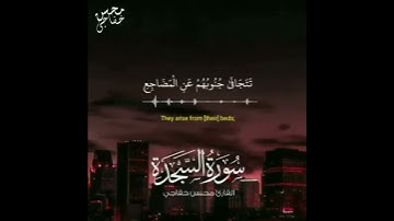 سورة السجدة حالا واتس اب القارئ محسن خفاجي