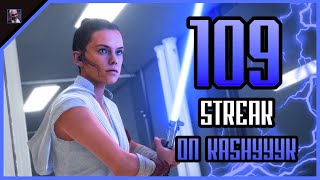 Star Wars Battlefront 2｜Rey Skywalker 109 Killstreak on Kashyyyk