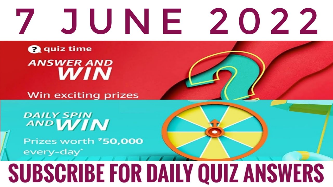 Amazon Quiz Answers Today | Win 1000 Amazon Pay Balance | 7 June 2022