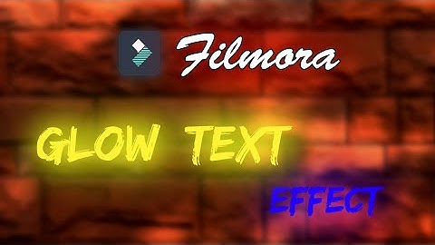 Glow text editing in Filmora || FILMORA X || EDITOR MATHAN