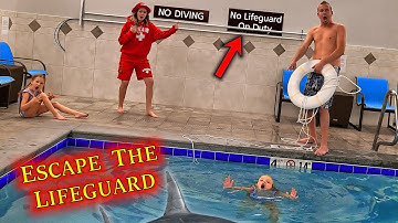 Escape the Lifeguard in a Hotel!!!