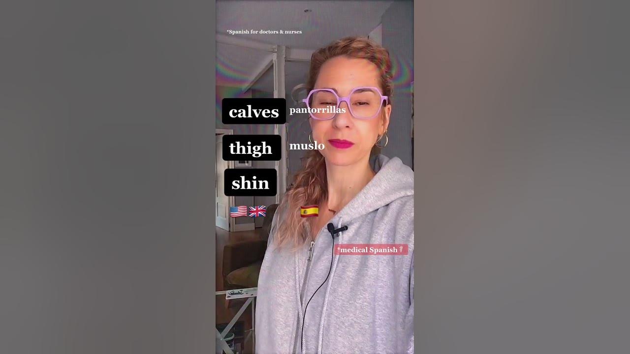 How to say THIGH/ CALVES/ SHIN in Spanish YouTube