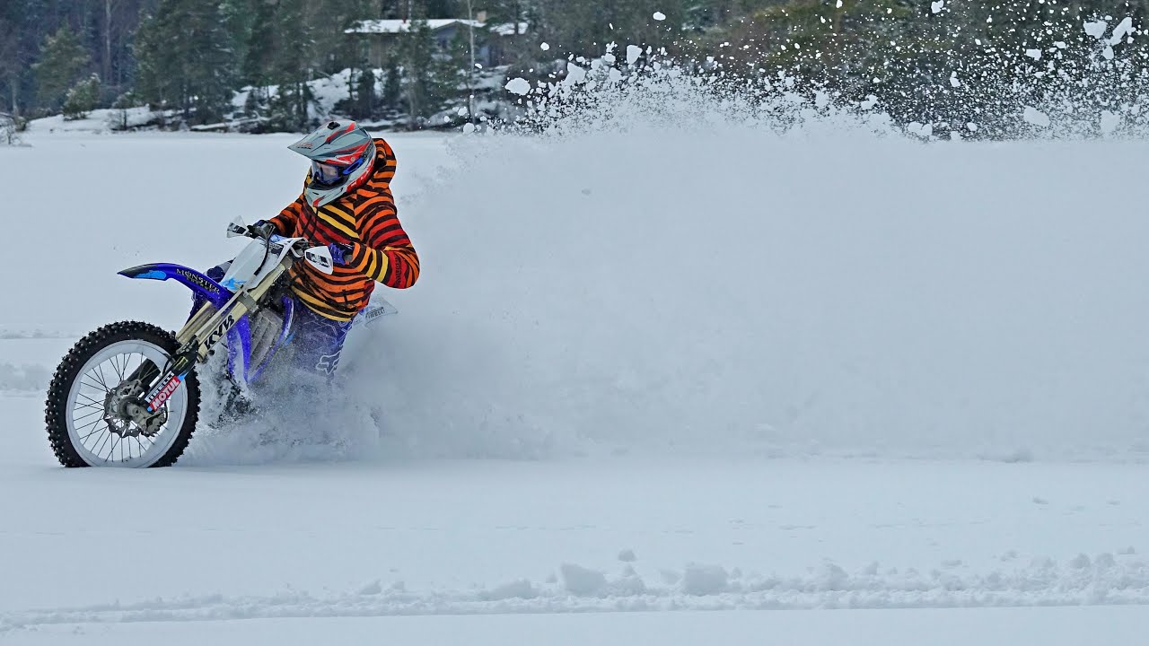 Motocross på is Dirt Bike on Ice YouTube