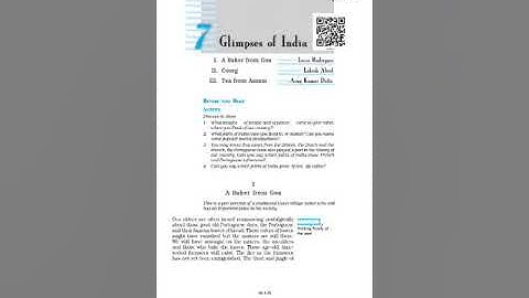 Date : 27/10/2020, Class : 10th, Subject : English, Chapter : 7 - The Glimpses of India (Daily Video