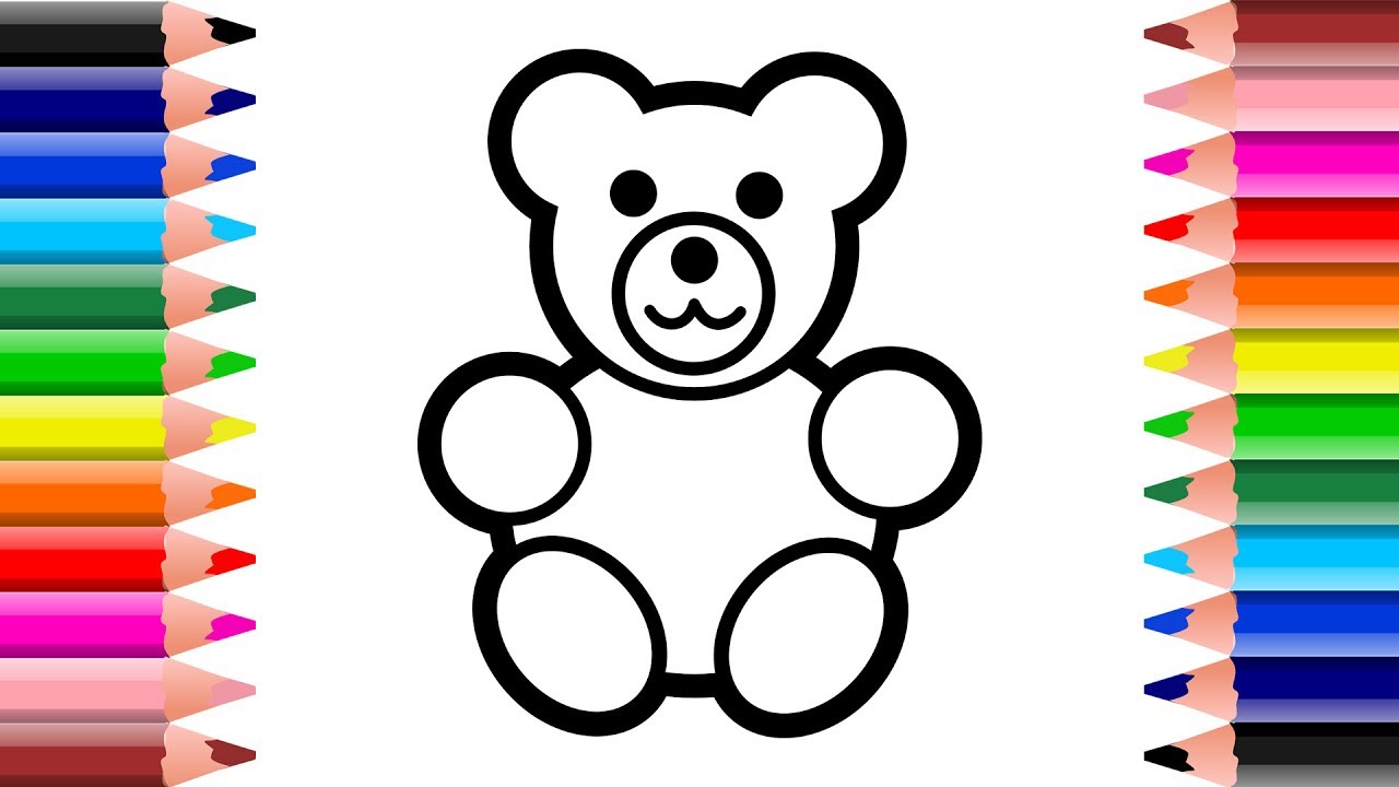 How To Draw Teddy Bear For Kids Drawing Animals For Kids Setoys