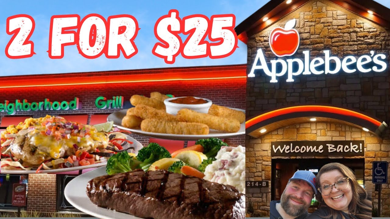 Applebee's NEW 2 for $25 Menu! 2025 - YouTube