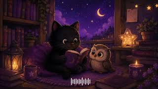 A Cozy Reading Night with a Cat & Owl 🌙 Relaxing Lofi Music