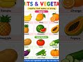 🍎 Fruits &Vegetables for Kids l Learn Healthy food names l#english #trending #easylearning#shorts