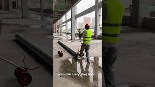 The Anti-Gravity Pipe Mover! 🧠 #construction #invention #genius