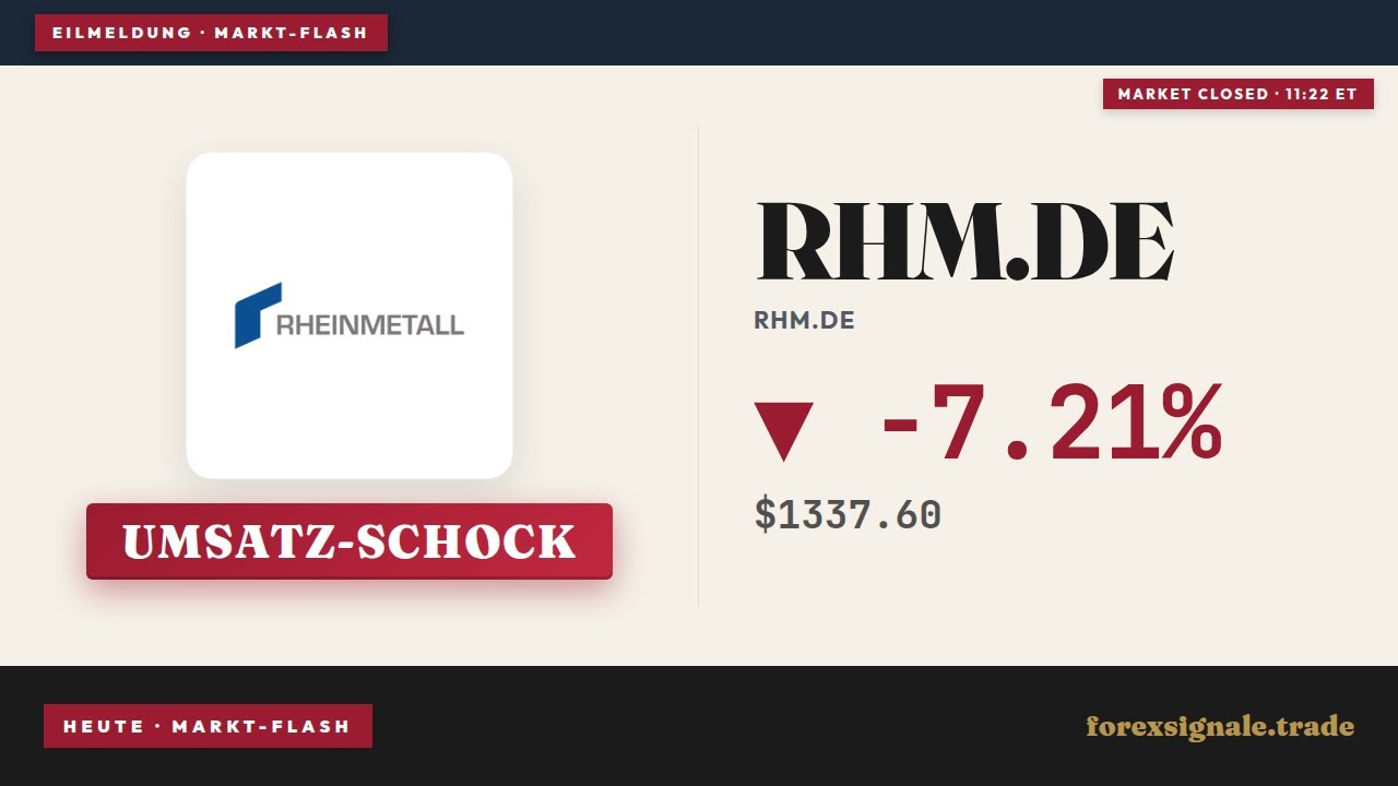 Rheinmetall Quartal Schock: Umsatz bleibt deutlich zurück