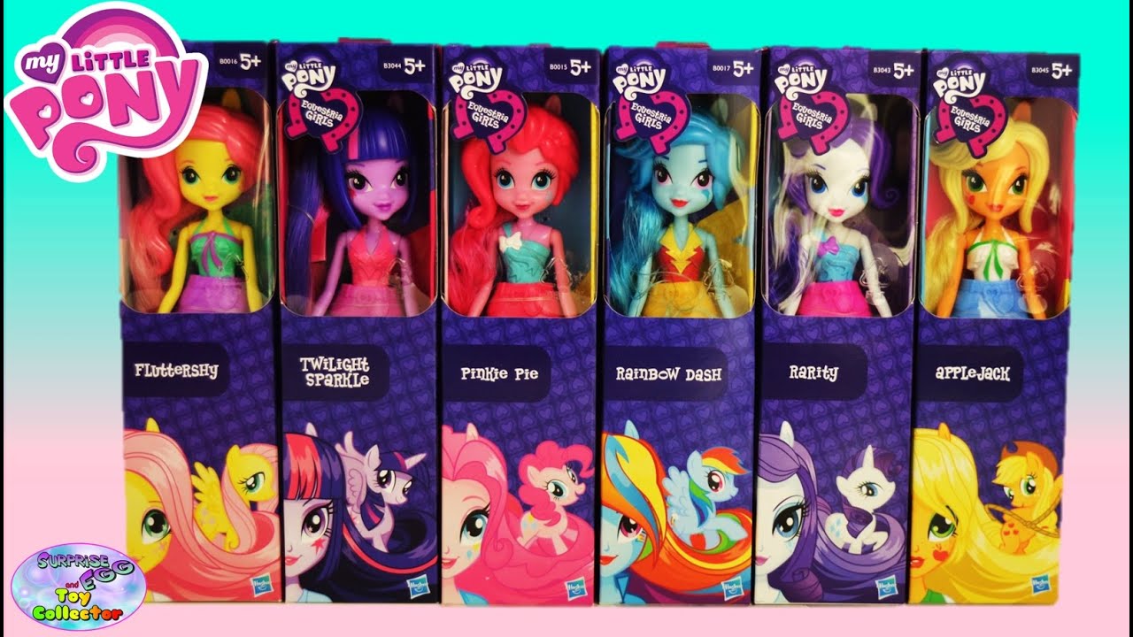 My Little Pony Equestria Girls Rainbow Dash Applejack Pinkie Pie Twilight Rarity Fluttershy Setc Youtube