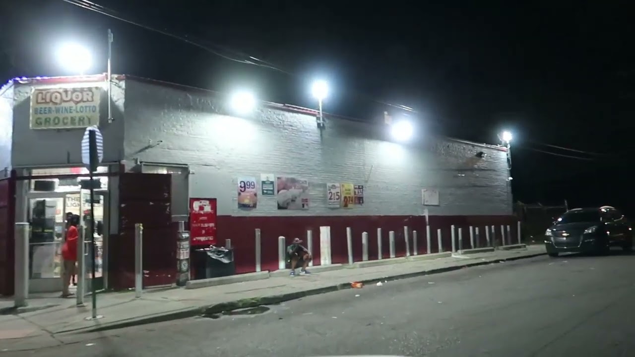 DETROIT WEST SIDE HOODS AT NIGHT