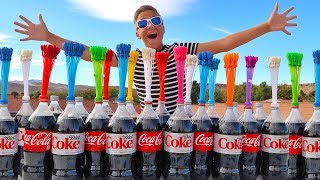 COKE AND MENTOS vs WATER BALLOON Experiment!